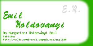 emil moldovanyi business card