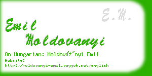 emil moldovanyi business card